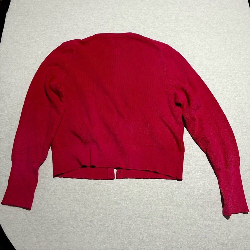 J.Crew Cardigan Size L in Fuchsia Pink, Button Up, Academia with Flavor - Picture 2 of 4